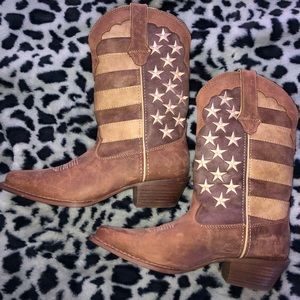 Crush by Durango® Women's Distressed Flag Boot